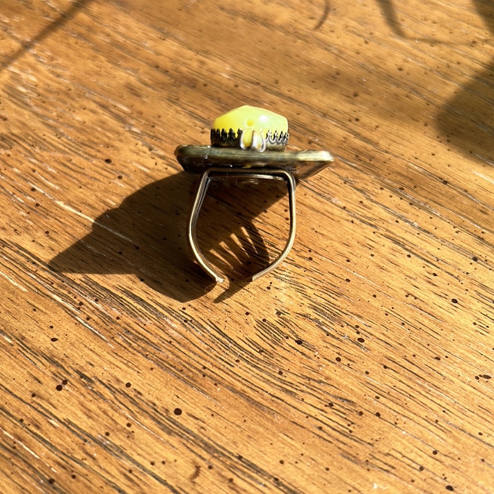 Jan Michaels San Francisco recycled brass adjustable statement ring - Picture 5 of 5